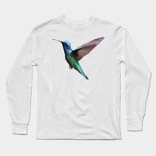 Hummingbird Lowpoly Art Long Sleeve T-Shirt